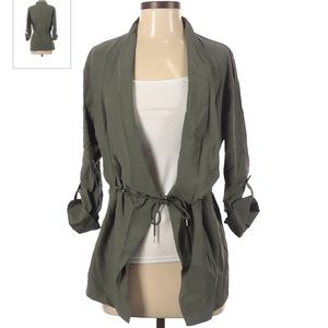 Zara green lightweight basic jacket